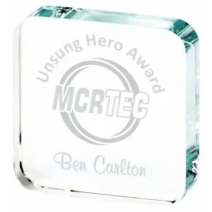 Clear Glass Square Mini Award