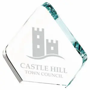 Clear Glass Pentagon Award