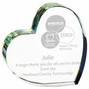 Clear Glass Heart Award
