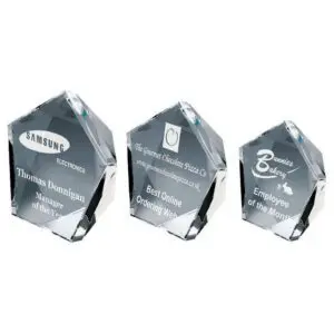 Crystal Star Shaped Block Award 75mm