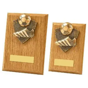 Football & Boot Wood Plaque