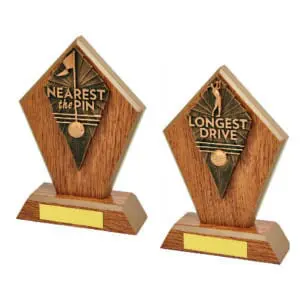 Light Oak With Gold Trim Nearest The Pin/Longest Drive Awards