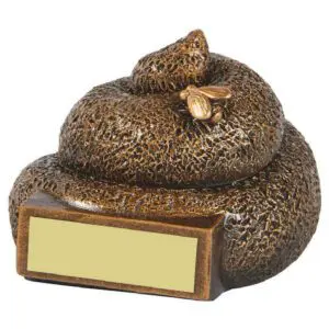 Dog Mess Gold Resin Award