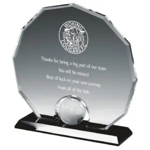 Heavy Crystal Polygon Football Award