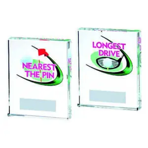 Clear/Coloured Glass Golf Award - Nearest The Pin/Longest Drive