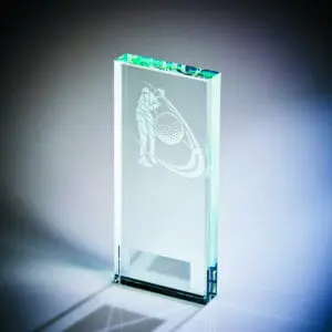 Clear Glass Golf Award - Male