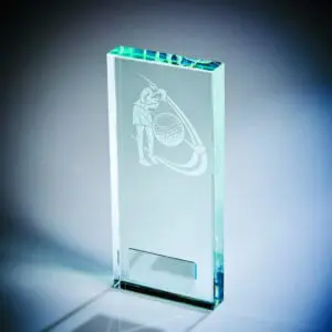 Clear Glass Golf Award - Female