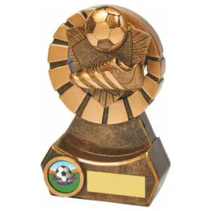 Football Boot & Ball Gold Resin Award