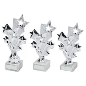 Silver Shooting Stars Achievement Trophy