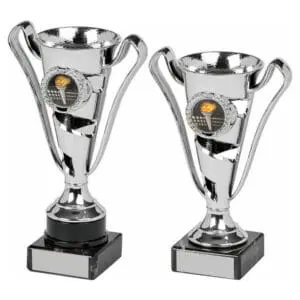 Silver Cup Award With Trim And Handles