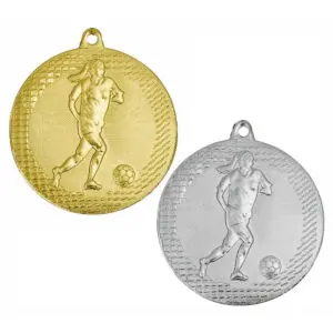 Gold Female Football Medal