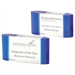 Blue Edged Glass Block