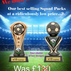 Squad Pack Football Awards - 15 Trophies