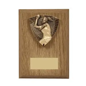 Light Oak Foil Plaque + Female Cricket