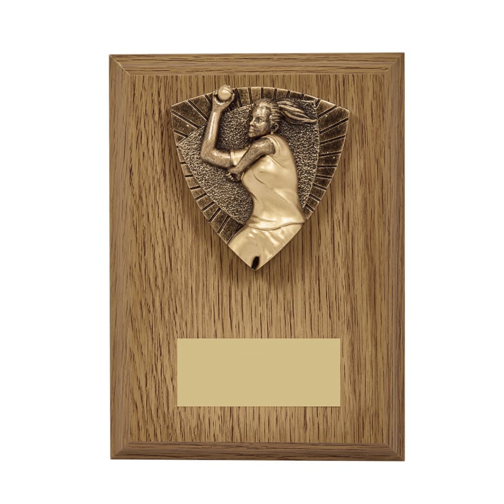 Light Oak Foil Plaque + Female Cricket